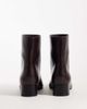 Mango Mango faux leather heeled pointed chelsea boot in chocolate-Brown - 4