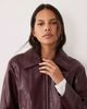 Mango Mango faux leather jacket in burgundy-Red - 1