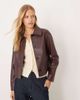 Mango Mango faux leather jacket in dark red - 1