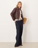 Mango Mango faux leather jacket in dark red - 2