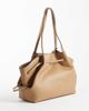 Mango Mango faux leather large slouchy tote bag in latte-Brown - 4