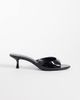 Mango Mango faux leather low heeled mules in black - 1