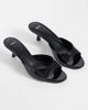 Mango Mango faux leather low heeled mules in black - 2