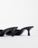 Mango Mango faux leather low heeled mules in black - 4