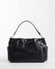 Mango Mango faux leather quilted shoulder bag in black - 1