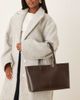 Mango Mango faux leather rectangle shoulder bag in dark brown - 2