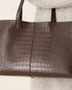 Mango Mango faux leather rectangle shoulder bag in dark brown - 3