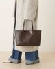 Mango Mango faux leather rectangle shoulder bag in dark brown - 4