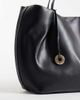 Mango Mango faux leather rounded edge tote bag in black - 2