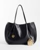 Mango Mango faux leather rounded edge tote bag in black - 3