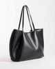 Mango Mango faux leather rounded edge tote bag in black - 4