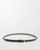 Mango Mango faux leather slim belt with hardware detailing in brown - 1