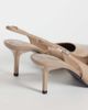 Mango Mango faux leather slingback heels in mushroom-Neutral - 3