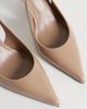 Mango Mango faux leather slingback heels in mushroom-Neutral - 4