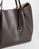Mango Mango faux leather slouch tote bag in brown - 3