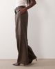 Mango Mango faux leather straight pants in brown - 2
