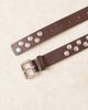 Mango Mango faux leather studded belt in brown - 2