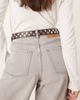 Mango Mango faux leather studded belt in brown - 3