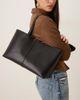 Mango Mango faux leather tote in black - 1