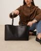 Mango Mango faux leather tote in black - 4