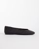 Mango Mango faux leather woven flat shoes in dark brown - 1