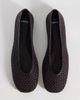 Mango Mango faux leather woven flat shoes in dark brown - 2
