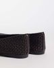 Mango Mango faux leather woven flat shoes in dark brown - 3