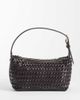 Mango Mango faux leather woven shoulder bag in dark brown - 4