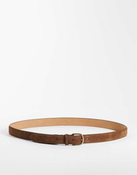 Mango Mango faux suede belt in brown