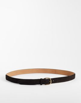 Mango Mango faux suede belt in dark brown