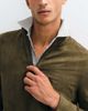 Mango Mango faux suede high neck jacket in khaki green - 2
