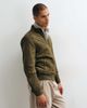 Mango Mango faux suede high neck jacket in khaki green - 3