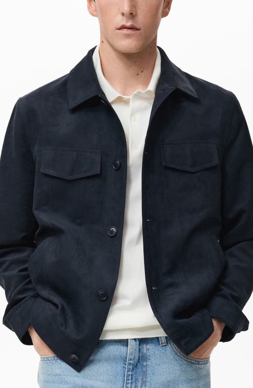 MANGO MANGO Faux Suede Shirt Jacket