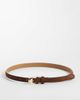 Mango Mango faux suede slim belt in brown - 1