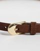Mango Mango faux suede slim belt in brown - 3