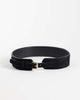Mango Mango faux suede thick belt in black - 1