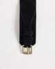 Mango Mango faux suede thick belt in black - 2