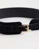 Mango Mango faux suede thick belt in black - 3