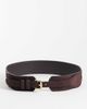 Mango Mango faux suede thick belt in brown - 1