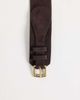Mango Mango faux suede thick belt in brown - 2