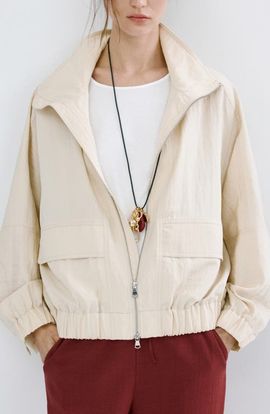 MANGO MANGO Featuring Hailey Bieber Bomber Jacket