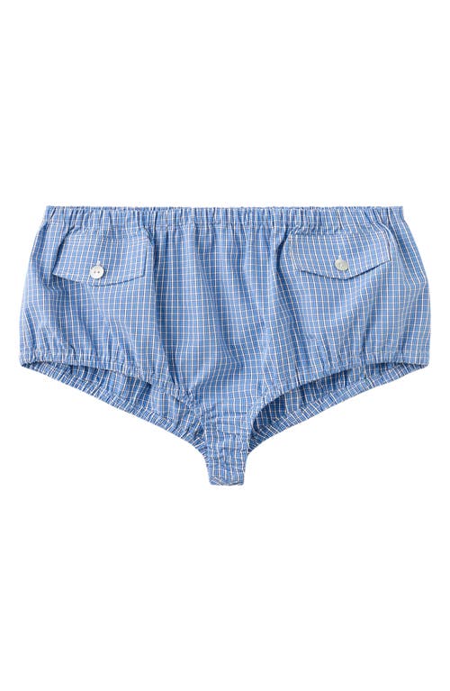 MANGO MANGO Featuring Hailey Bieber Gigi Check Print Shorts