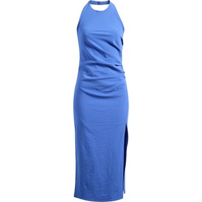 MANGO MANGO Featuring Hailey Bieber Lola Halter Neck Dress