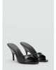Mango Mango featuring Kaia Gerber 100% leather slingback heels in black - 1