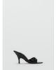 Mango Mango featuring Kaia Gerber 100% leather slingback heels in black - 2