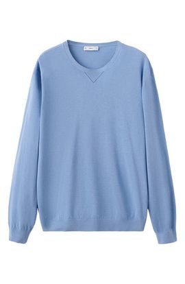 MANGO MANGO Fine Knit Crewneck Cotton Sweater