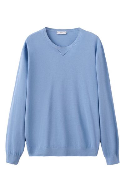 MANGO MANGO Fine Knit Crewneck Cotton Sweater