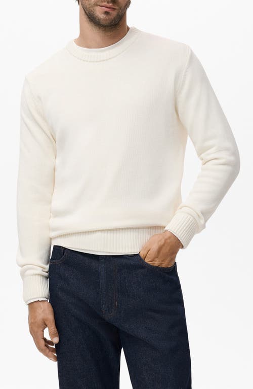 MANGO MANGO Fine Rib Knit Crewneck Sweater