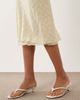 Mango Mango Finy knee length midi skirt in pastel yellow plaid print - part of a set - 3