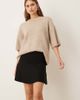 Mango Mango flared mini skirt in black - 1